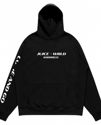 Juice WRLD X Mello Come And Go Black Hoodie (Front)