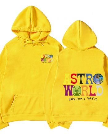 Astroworld Look Mom I Can Fly Yellow Hoodie