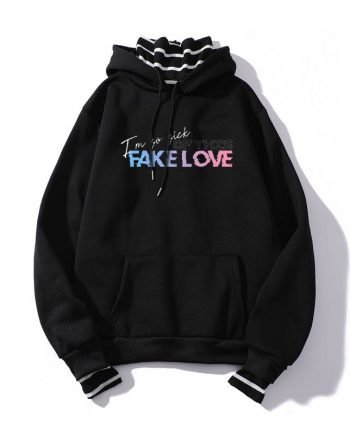 'I Am So Sick From This Fake Love' BTS Unisex Black Hoodie