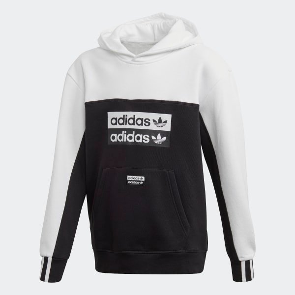 adidas hoodie white and black