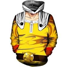 One Punch Man Yellow Pullover Hoodie