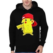 pikachu hoodie black