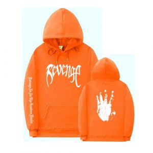 Revenge XXXtentacion Letter Printed Orange Hoodie