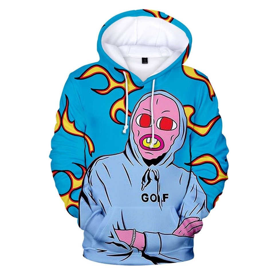    Tyler The Creator Golf Fire Flame 3D Hoodie 