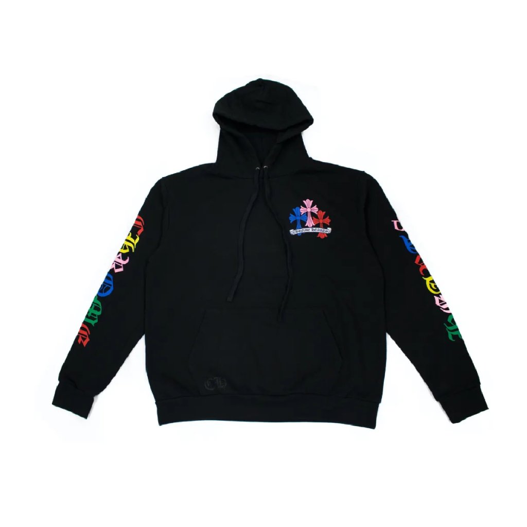 Chrome Hearts Multi Color Cross Cemetery Hoodie - Black - Hoodie Merch