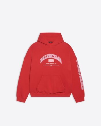 Maison Balenciaga Wide Fit Hoodie - Red1
